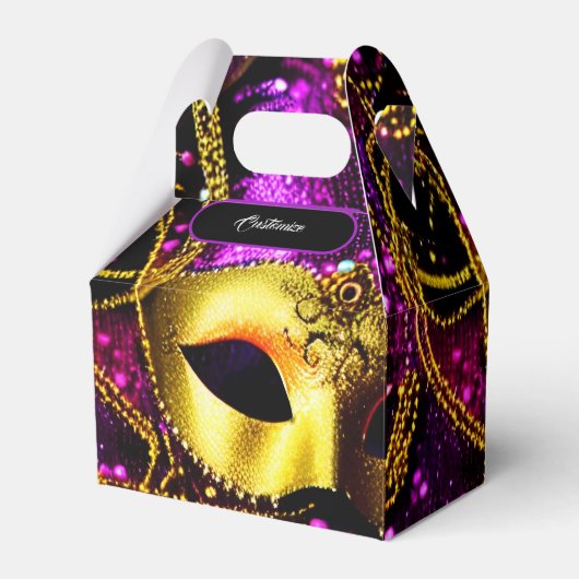 Elegantes Goldmaske-Gable Geschenkschachtel (Vorderseite)