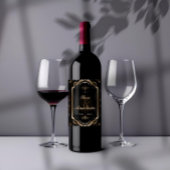 Elegantes Goldmedaille Wreath Monogram Wine Label Weinetikett