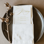 Elegantes Goldmenü Menükarte