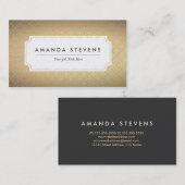 Elegantes Goldmetallische Visitenkarten Visitenkarte (Vorne/Hinten)