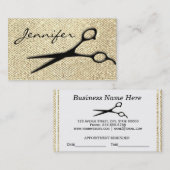 Elegantes Goldmoderne Hairstylist-Verabredung Terminkarte (Vorne/Hinten)