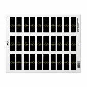 Elegantes Goldmonogramm auf schwarz (Vorne)