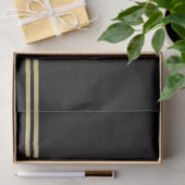 Elegantes Goldmonogramm auf schwarz Seidenpapier (Geschenk)