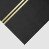 Elegantes Goldmonogramm auf schwarz Seidenpapier (Detail)