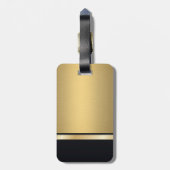 Elegantes Goldmonogramm des alten Schiffes Gepäckanhänger (Rückseite vertikal)