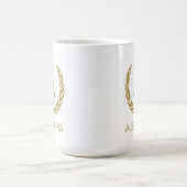 Elegantes Goldmonogramm und Name Kaffeetasse (Mittel)