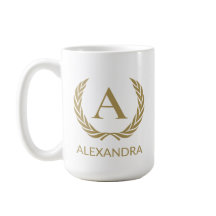 Elegantes Goldmonogramm und Name