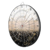 Elegantes Goldmotiv aus Rose Dartscheibe (Vorderseite rechts)