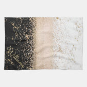 Elegantes Goldmotiv aus Rose Handtuch (Horizontal)