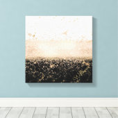 Elegantes Goldmotiv aus Rose Leinwanddruck (Insitu (Holzboden))