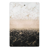 Elegantes Goldmotiv aus Rose Mini Klemmbrett (Rückseite)