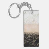 Elegantes Goldmotiv aus Rose Schlüsselanhänger (Vorderseite links)