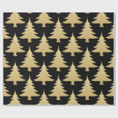 elegantes Goldmuster Glitzer Weihnachtsbaummuster  Geschenkpapier (Flach)