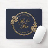 Elegantes Goldpersonalisierte Hochzeit | Mousepad (Mit Mouse)