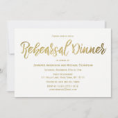 Elegantes GoldProben-Abendessen Einladung (Vorderseite)