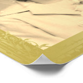 Elegantes Goldrahmen-Foto-Poster Poster (Ecke)