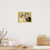 Elegantes Goldrahmen-Foto-Poster Poster (Küche)