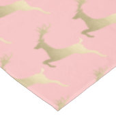 Elegantes Goldrosa-Weihnachtsren-Muster Tischdecke (Schrägansicht)