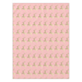 Elegantes Goldrosa-Weihnachtsren-Muster Tischdecke (Vorderseite)