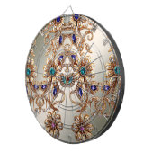 Elegantes Goldschmuck-Blumen-Dartscheibe Dartscheibe (Vorderseite rechts)