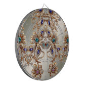 Elegantes Goldschmuck-Blumen-Dartscheibe Dartscheibe (Vorderseite Links)