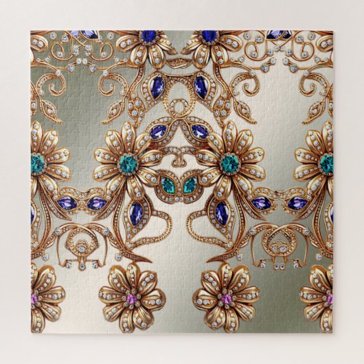Elegantes Goldschmuck-Blumen-Puzzle Puzzle (Vertikal)
