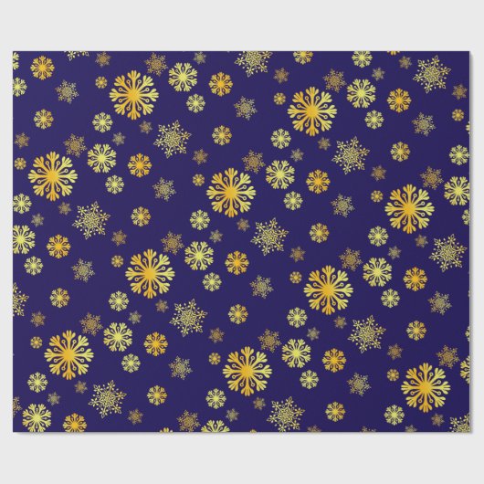 Elegantes Goldschneeflocken-Wrapping Paper Geschenkpapier (Flach)