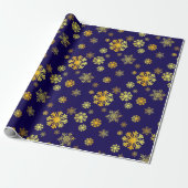 Elegantes Goldschneeflocken-Wrapping Paper Geschenkpapier (Ungerollt)