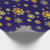 Elegantes Goldschneeflocken-Wrapping Paper Geschenkpapier (Ecke)