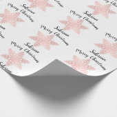 Elegantes Goldschneeflockenmuster der Rose Geschenkpapier (Ecke)