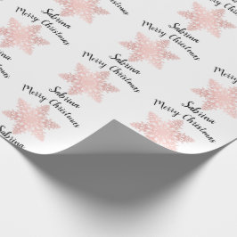 Elegantes Goldschneeflockenmuster der Rose Geschenkpapier