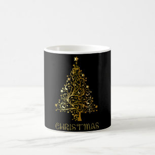 Elegantes Goldschwarz-fröhliche Kaffeetasse
