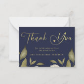 Elegantes Goldskript für die Brautparty Marine dan Mitteilungskarte (Vorderseite)