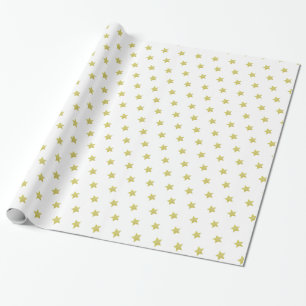 Elegantes Goldsternmuster-Weihnachten Geschenkpapier