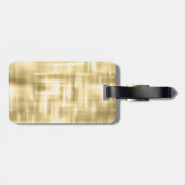 Elegantes Goldtropfen-Glitzer-Monogramm Gepäckanhänger (Rückseite horizontal)