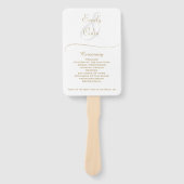 Elegantes GoldWedding-Programm Fächer (Vorderseite)