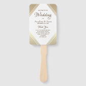 Elegantes GoldWedding-Programm Fächer (Vorderseite)