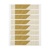 Elegantes Goldweißer Rundum-Adressaufkleber (Bogen)