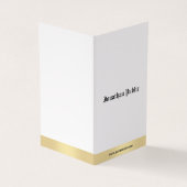 Elegantes Goldweißes altes englisches Visitenkarten (Vorderseite)