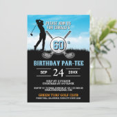 Elegantes Golf Birthday Design Einladung (Stehend Vorderseite)