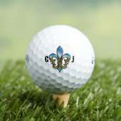 Elegantes Golf Fleur De Lis Design Golfball (Insitu T-Shirt)