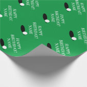 Elegantes Golf Geburtstagsblatt für Golfer Geschenkpapier (Ecke)