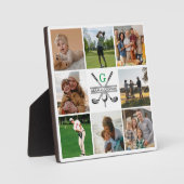 Elegantes Golf Monogram Collage Design Fotoplatte (Vorderseite)