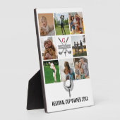 Elegantes Golf Monogram Collage Design Fotoplatte (Seite)