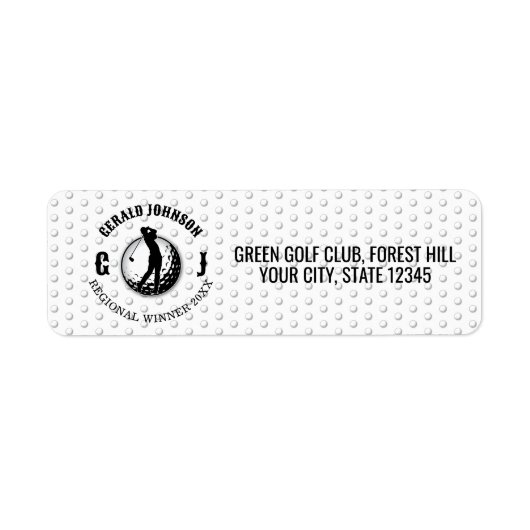 Elegantes Golf Monogram Design (Vorne)
