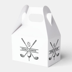 Elegantes Golf Monogram Design Geschenkschachtel