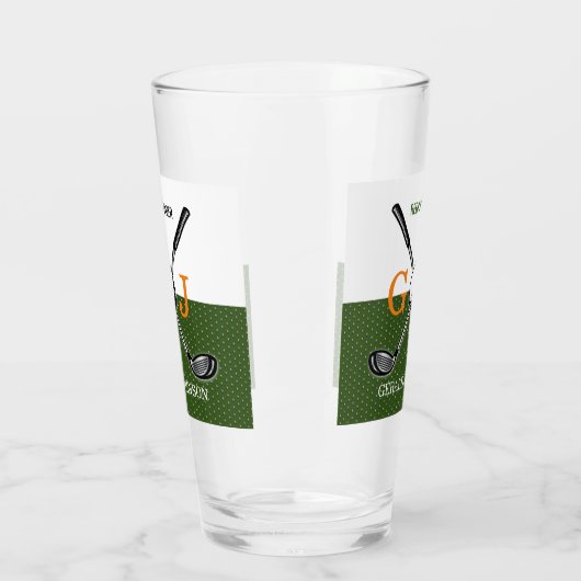 Elegantes Golf Monogram Design Glas (Links)