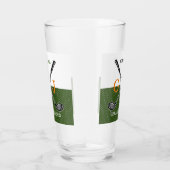 Elegantes Golf Monogram Design Glas (Rechts)