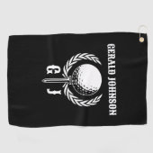 Elegantes Golf Monogram Design mit Kraath Golfhandtuch (Horizontal)