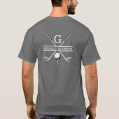 Elegantes Golf Monogram Design T-Shirt (Rückseite)